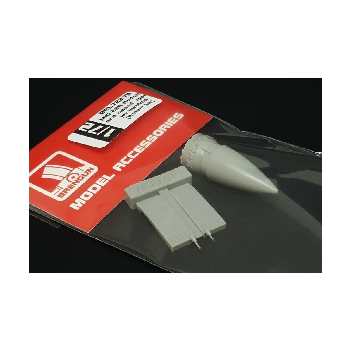 MiG-29A Radome and closed upper jet intakes (Italeri kit), 1/72 - B...