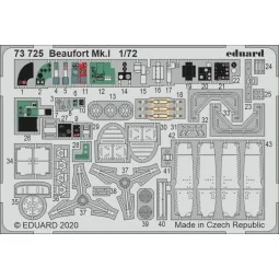 Beaufort Mk.I for Airfix, 1/72 - Eduard Accessories 73725