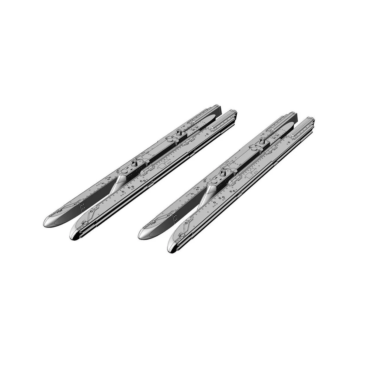 LAU-115 + 2x LAU-127 adapters (two sets), 1/48 - Brengun BRL48175