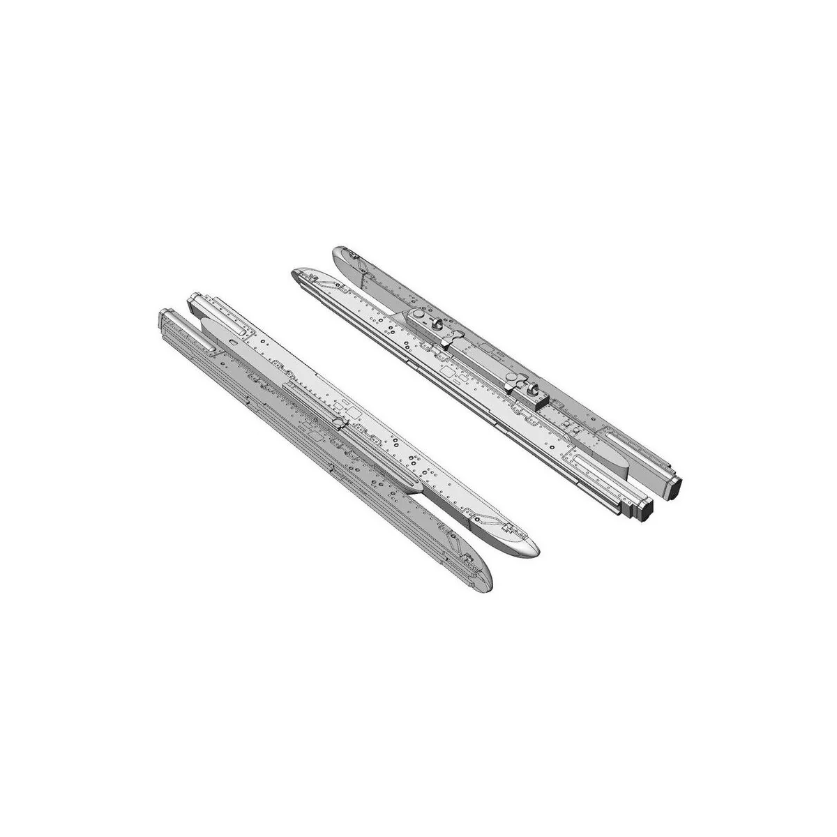 LAU-115 + 2x LAU-127 adapters (two sets), 1/48 - Brengun BRL48175
