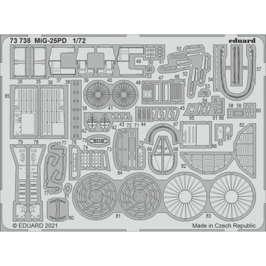MiG-25PD 1/72 for ICM, 1/72 - Eduard Accessories 73738