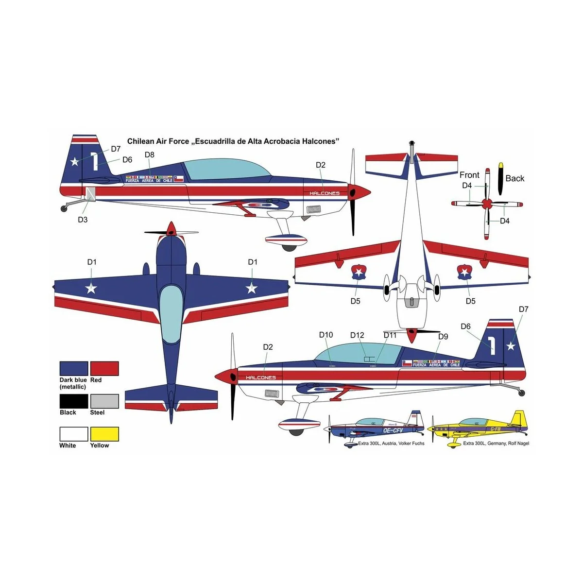 EXTRA EA300L four-blade propeller, 1/48 - Brengun BRP48009