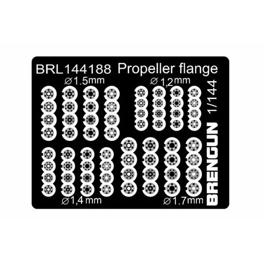 Propeller flangers (for wooden propellers), 1/144 - Brengun BRL144188