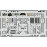 Bf 109E-1 1/72 for SPECIAL HOBBY - Eduard Accessories 73751