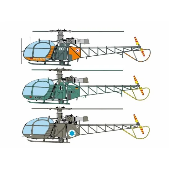 SA 318C Alouette II, 1/72 - Brengun BRS72024