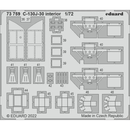 C-130J-30 interior for ZVEZDA, 1/72 - Eduard Accessories 73759