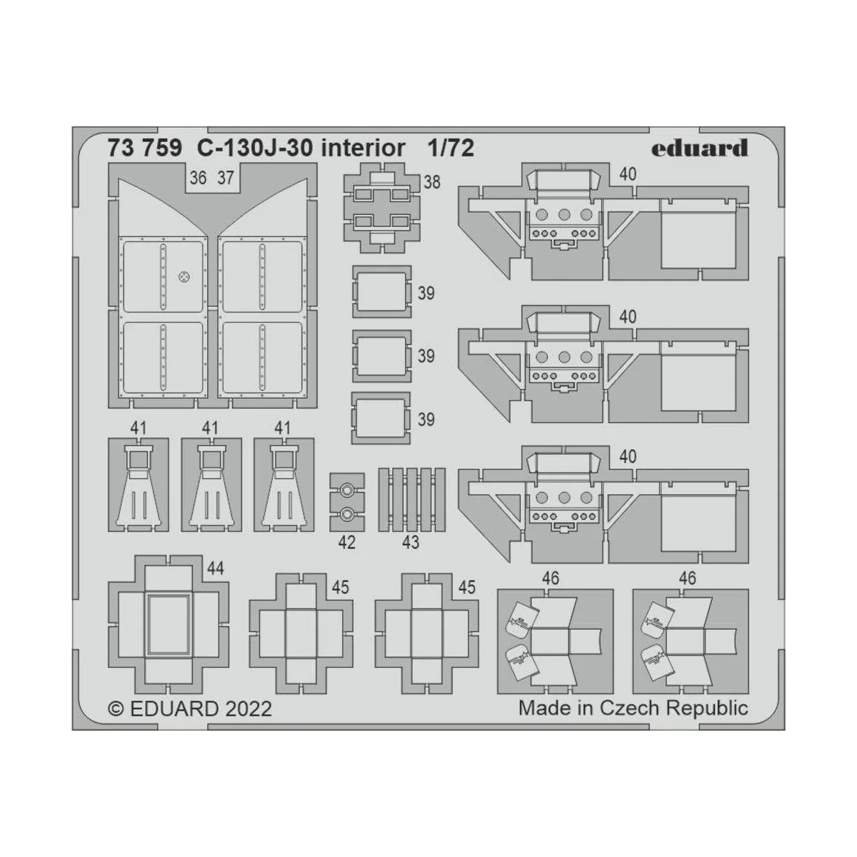 C-130J-30 interior for ZVEZDA, 1/72 - Eduard Accessories 73759