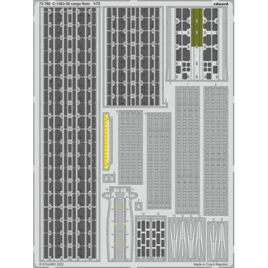 C-130J-30 cargo floor for ZVEZDA, 1/72 - Eduard Accessories 73760