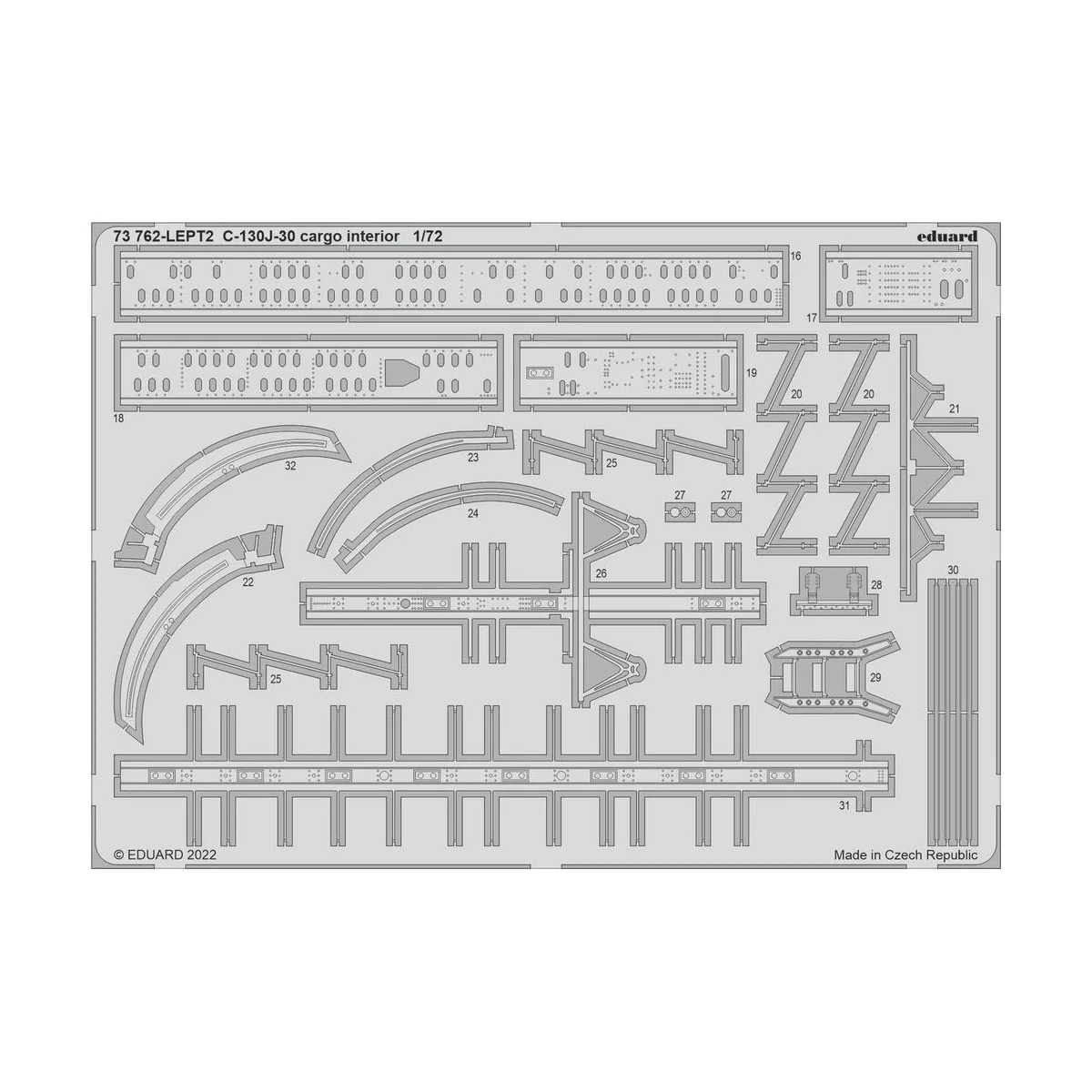 C-130J-30 cargo interior for ZVEZDA, 1/72 - Eduard Accessories 73762