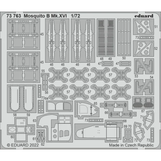 Mosquito B Mk.XVI for AIRFIX, 1/72 - Eduard Accessories 73763 Mosquito B Mk.XVI for AIRFIX, 1/72 - Eduard Accessories 73763