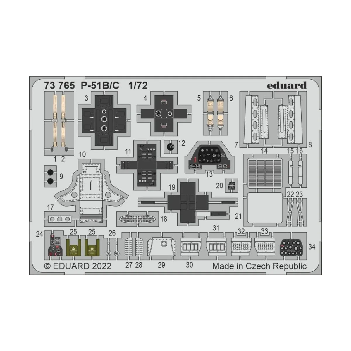 P-51B/C for ARMA HOBBY - Eduard Accessories 73765