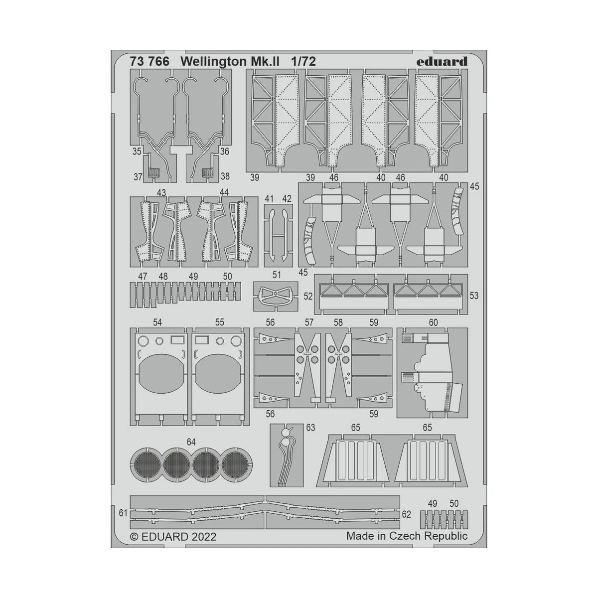 Wellington Mk.II for AIRFIX, 1/72 - Eduard Accessories 73766
