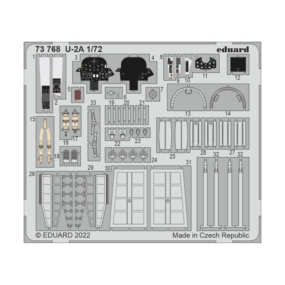 U-2A for HOBBY BOSS, 1/72 - Eduard Accessories 73768 U-2A for HOBBY BOSS, 1/72 - Eduard Accessories 73768