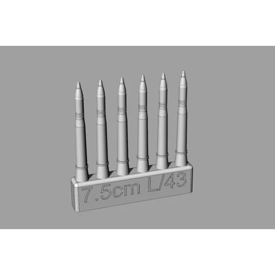 7, 5cm L/43 ammo for Pz.IV ausf.G/H/J, 1/72 - Hauler HLH72149