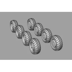 Wheels for 9K714 OKA (SS-23 Spider) for Hobby Boss, 1/72 - Hauler H... 2