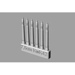 7, 5cm KwK42 ammo for Pz.V Panther ausf.D/A/G, 1/72 - Hauler HLH72150