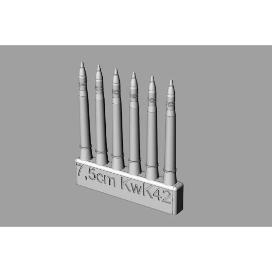 7, 5cm KwK42 ammo for Pz.V Panther ausf.D/A/G, 1/72 - Hauler HLH72150