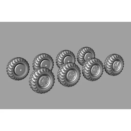 Wheels for 9K714 OKA (SS-23 Spider) for Hobby Boss, 1/72 - Hauler H...