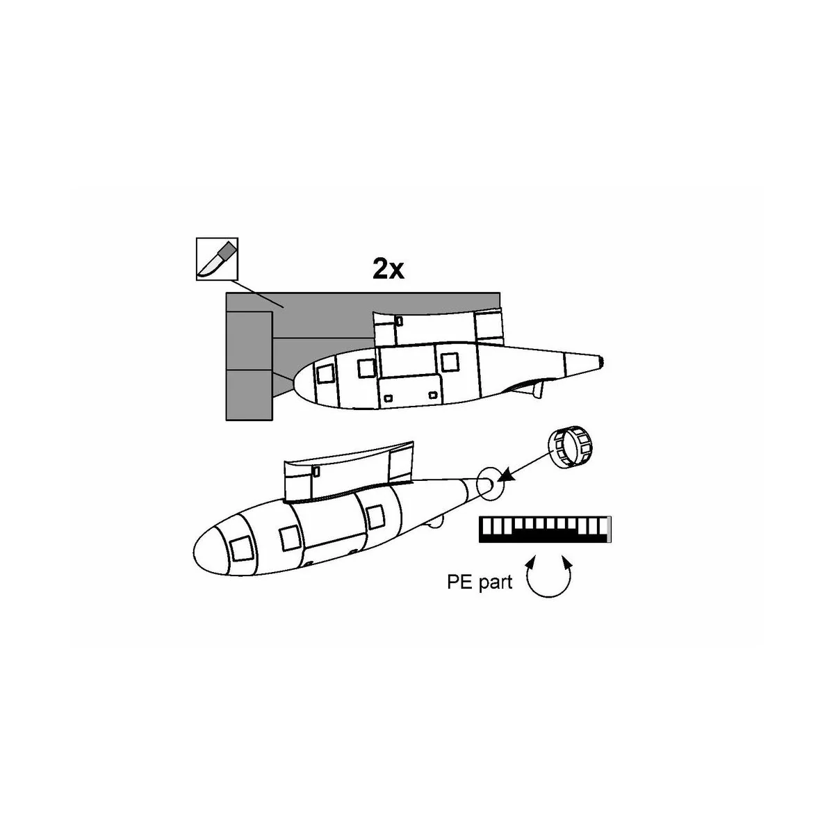Refueling pod KC-130J (2pcs), 1/144 - Brengun BRL144200