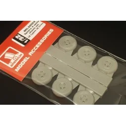 Spitfire 4 spoke wheels set (3 types of tires), 1/32 - Brengun BRL3... 2