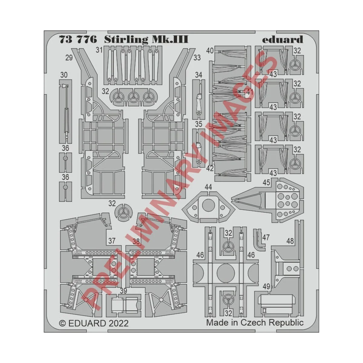 Stirling Mk.III, 1/72 - Eduard Accessories 73776