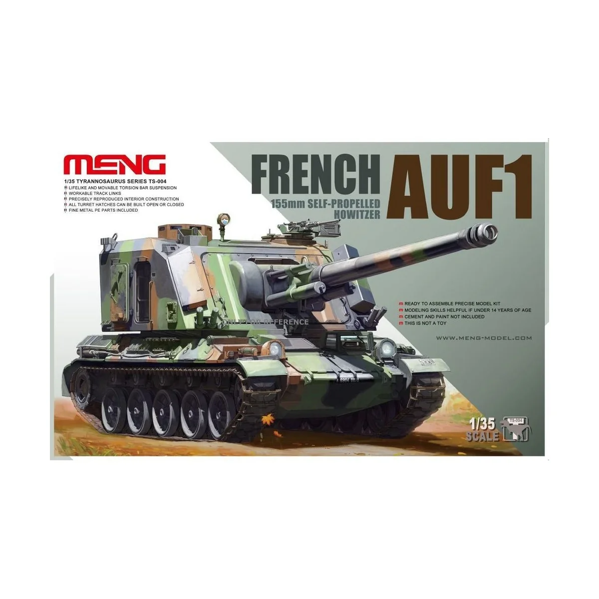 French AUF1 155mm Self-propelled Howitze, 1/35 - MENG-Model TS-004