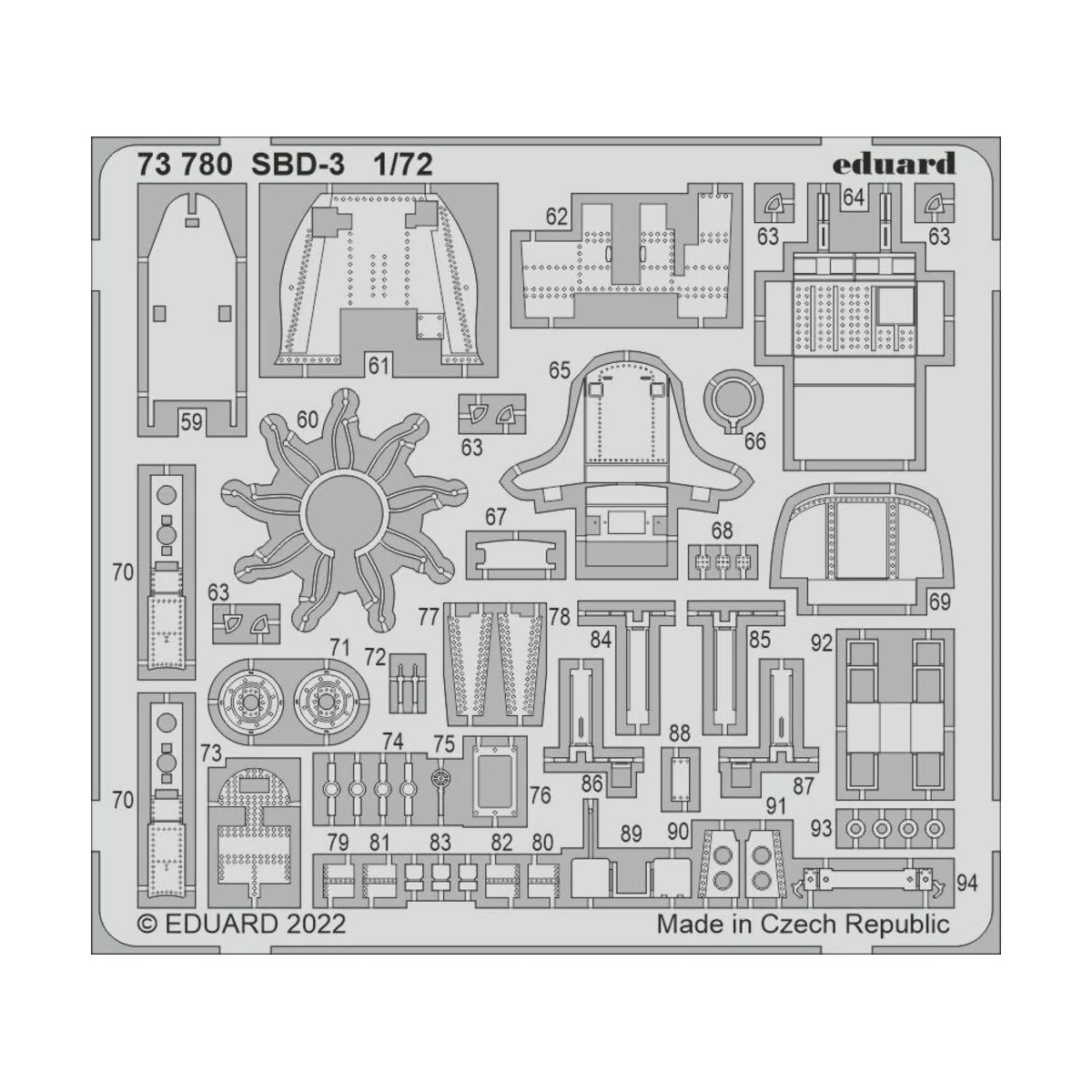 SBD-3 for FLYHAWK - Eduard Accessories 73780
