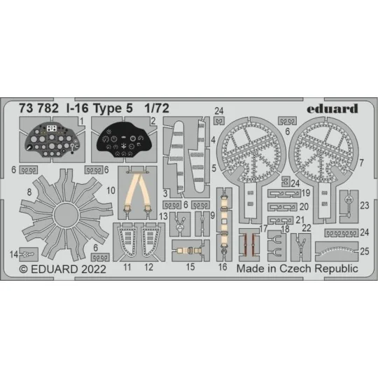 I-16 Type 5 for CLEAR PROP, 1/72 - Eduard Accessories 73782
