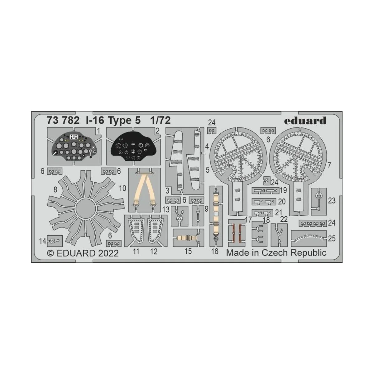 I-16 Type 5 for CLEAR PROP - Eduard Accessories 73782