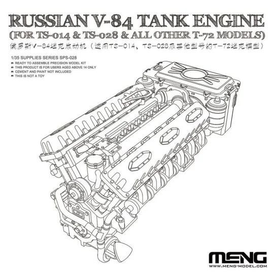 Russian V-84 Engine (for TS-014 & TS-028 & all other T-72 Models), ...