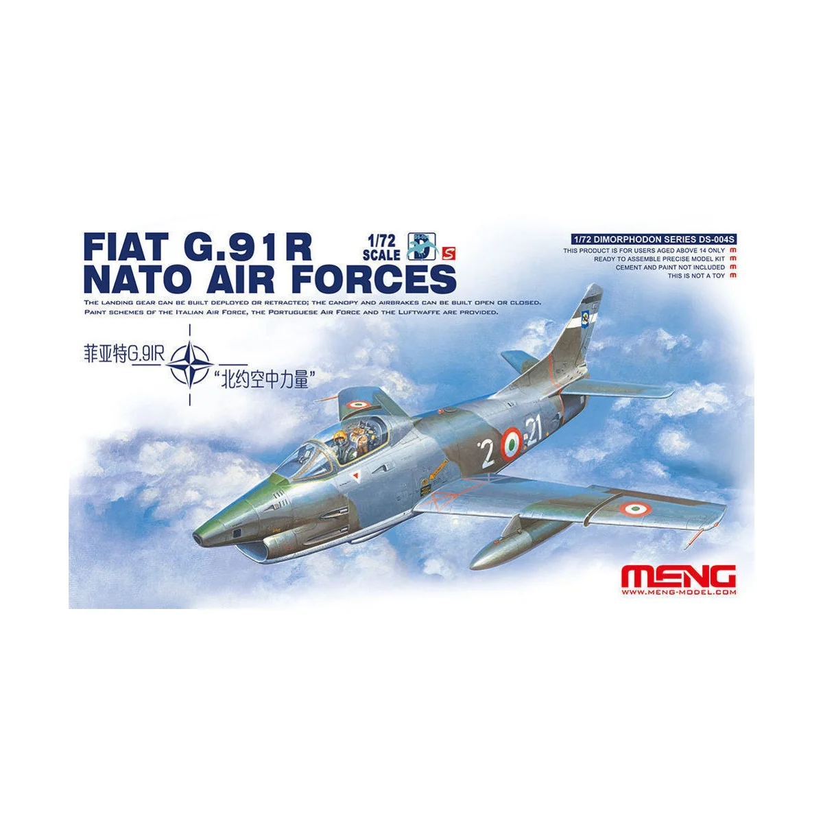 Fiat G.91R NATO Air Forces, 1/72 - MENG-Model DS-004s