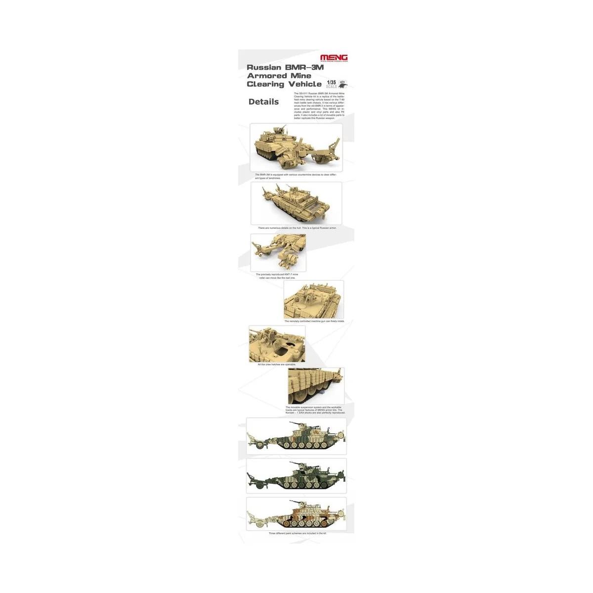 Russian BMR-3M Armored Mine Clearing Veh, 1/35 - MENG-Model SS-011