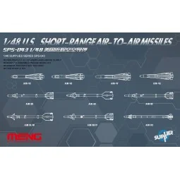 U.S.Short-range Air-to-air Missiles, 1/48 - MENG-Model SPS-043