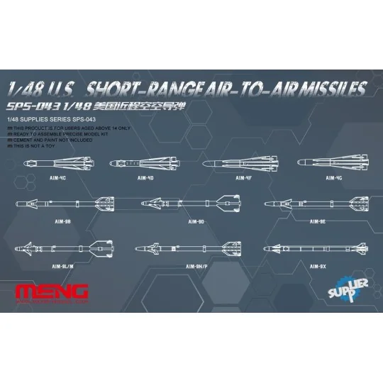 U.S.Short-range Air-to-air Missiles, 1/48 - MENG-Model SPS-043