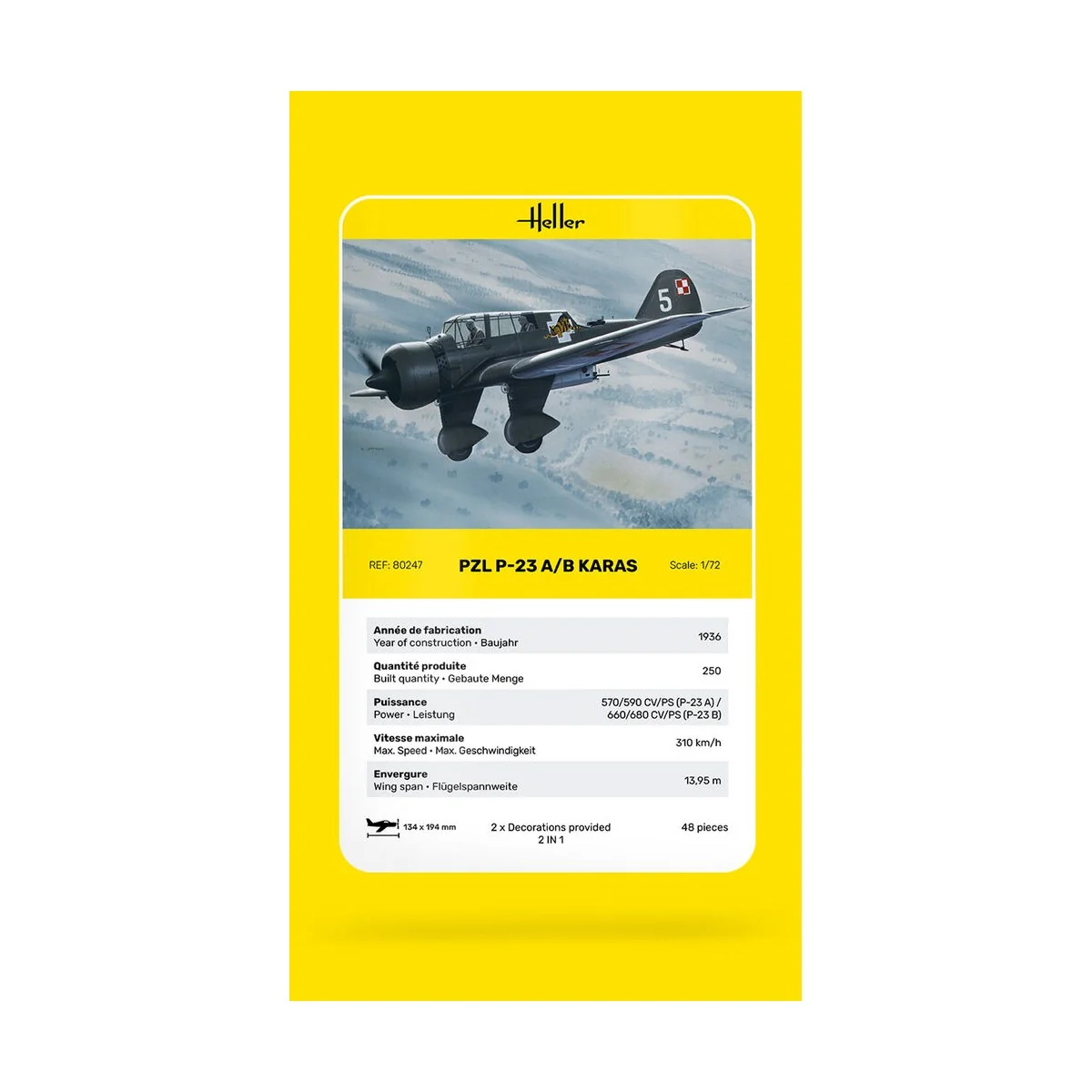 PZL 23 Karas, 1/72 - Heller 80247