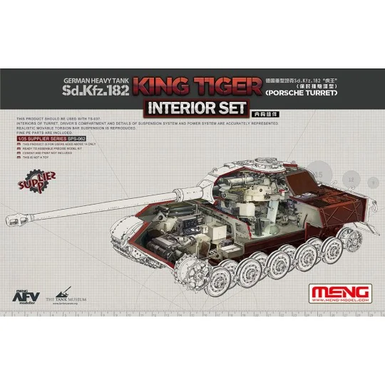 German Heavy Tank Sd.Kfz.182 King Tiger (Porsche Turret) Interior S...