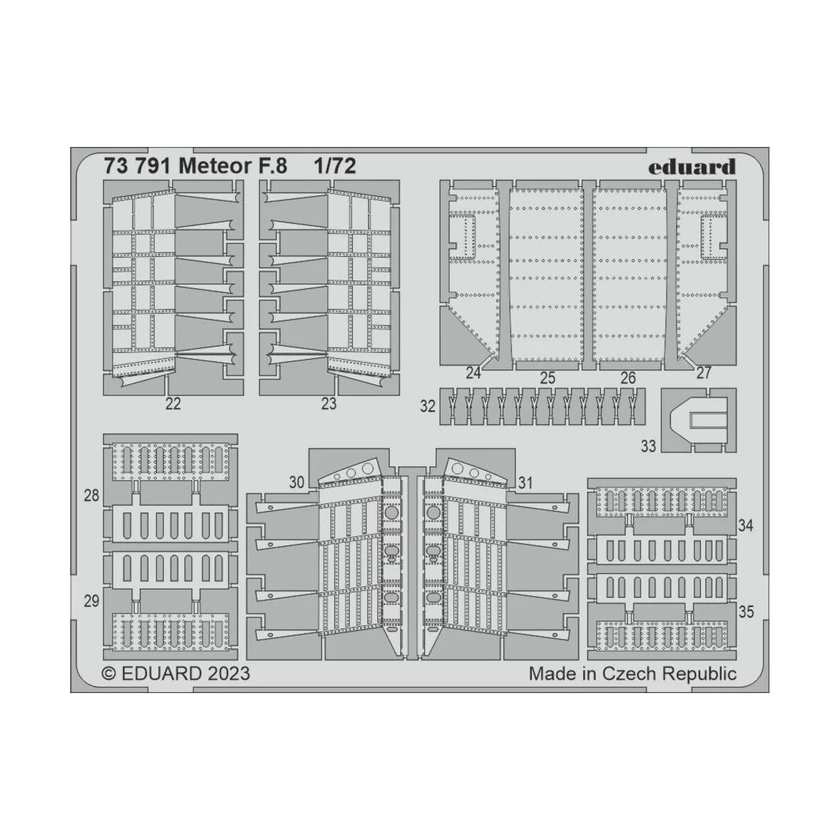 Meteor F.8 1/72 for AIRFIX - Eduard Accessories 73791