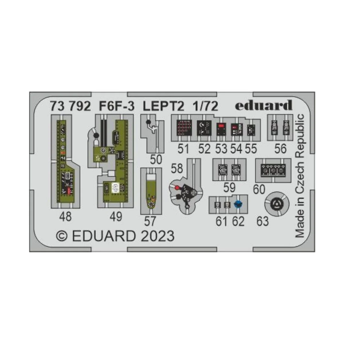 F6F-3 1/72 for EDUARD, 1/72 - Eduard Accessories 73792 F6F-3 1/72 for EDUARD, 1/72 - Eduard Accessories 73792