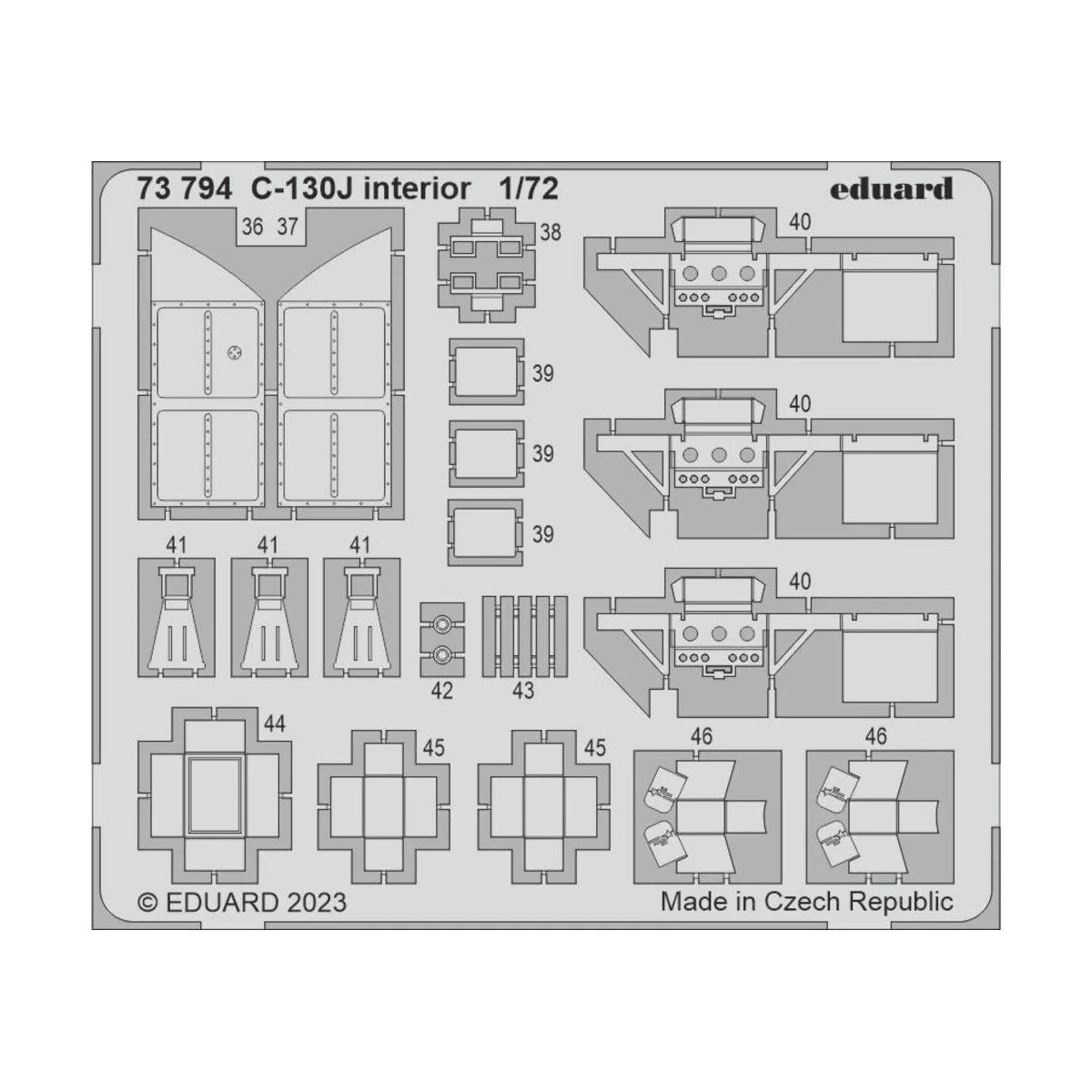 C-130J interior 1/72 ZVEZDA - Eduard Accessories 73794