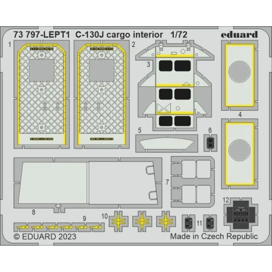 C-130J cargo interior 1/72 ZVEZDA, 1/72 - Eduard Accessories 73797