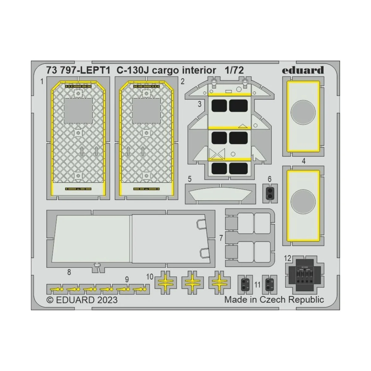 C-130J cargo interior 1/72 ZVEZDA, 1/72 - Eduard Accessories 73797