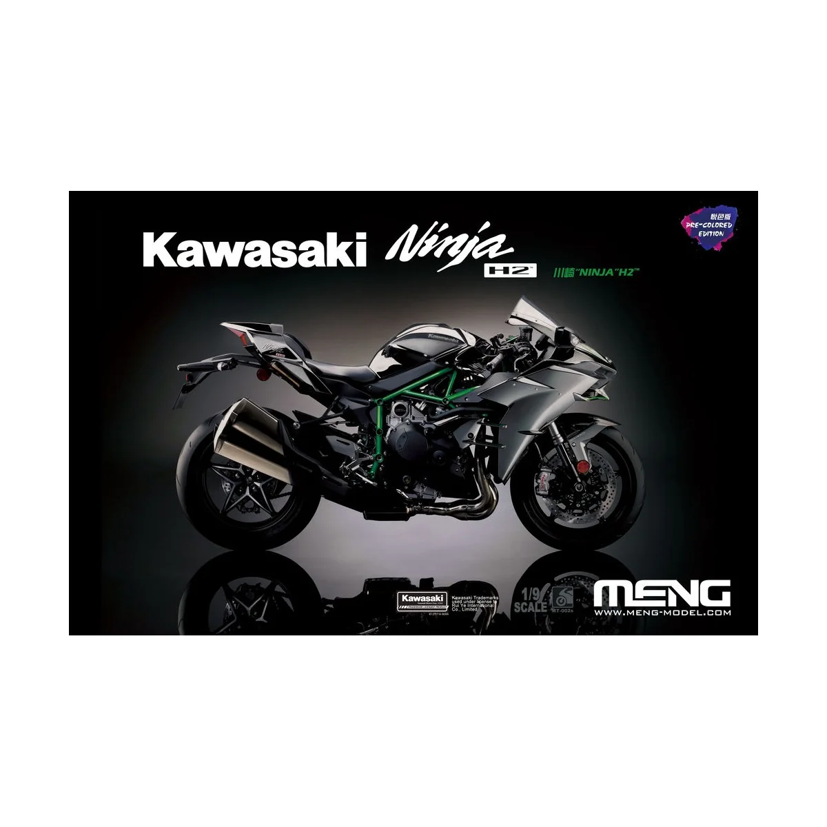 Kawasaki Ninja H2 (Pre-colored Edition), 1/9 - MENG-Model MT-002s