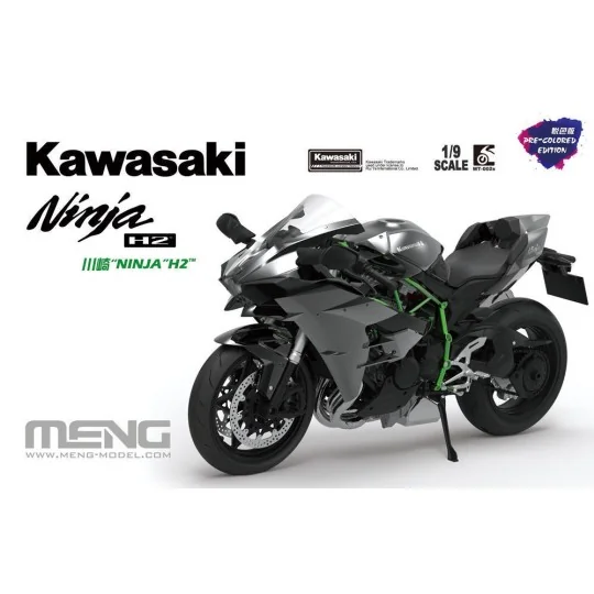 Kawasaki Ninja H2 (Pre-colored Edition), 1/9 - MENG-Model MT-002s