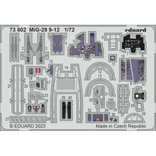 MiG-29 9-12 1/72 GREAT WALL HOBBY, 1/72 - Eduard Accessories 73802 MiG-29 9-12 1/72 GREAT WALL HOBBY, 1/72 - Eduard Accessories 73802