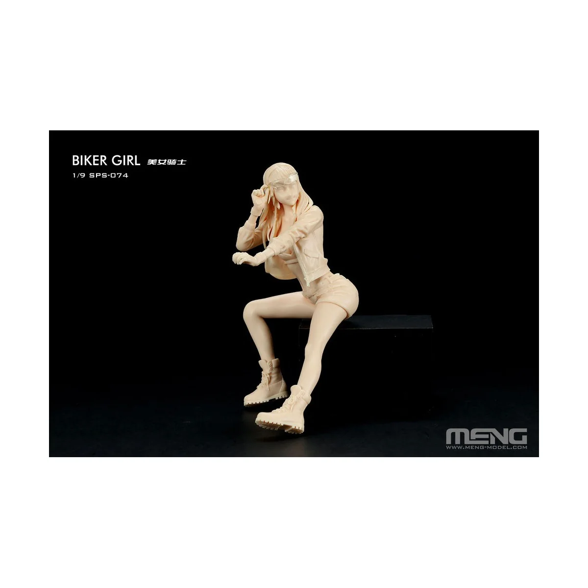 Biker Girl (RESIN), 1/9 - MENG-Model SPS-074