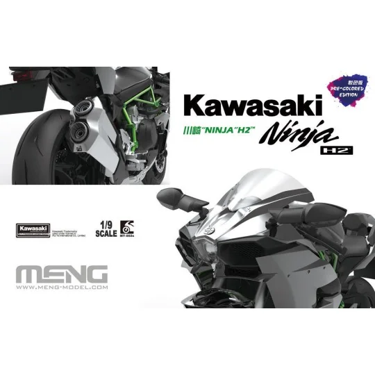 Kawasaki Ninja H2 (Pre-colored Edition), 1/9 - MENG-Model MT-002s