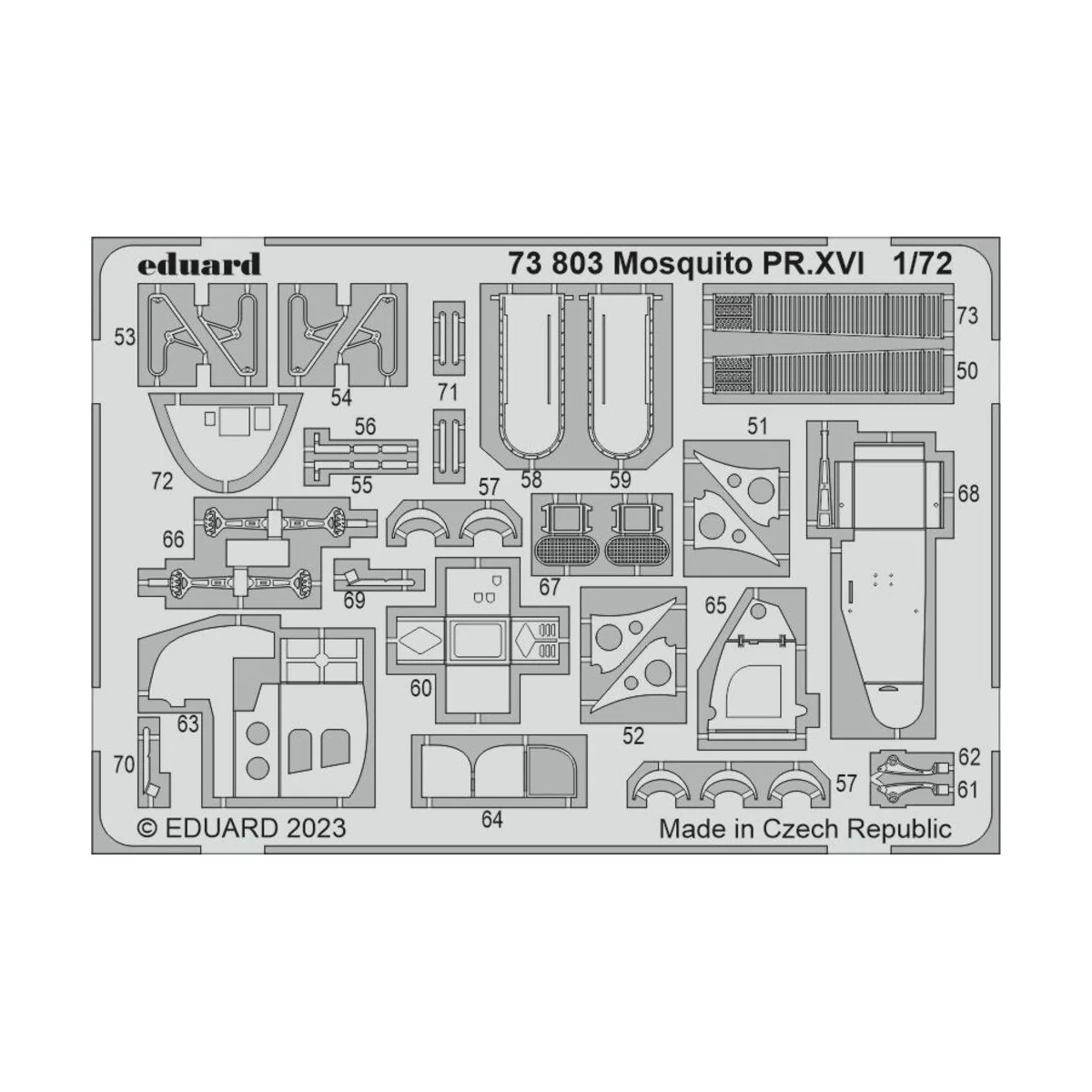 Mosquito PR.XVI 1/72 AIRFIX, 1/72 - Eduard Accessories 73803