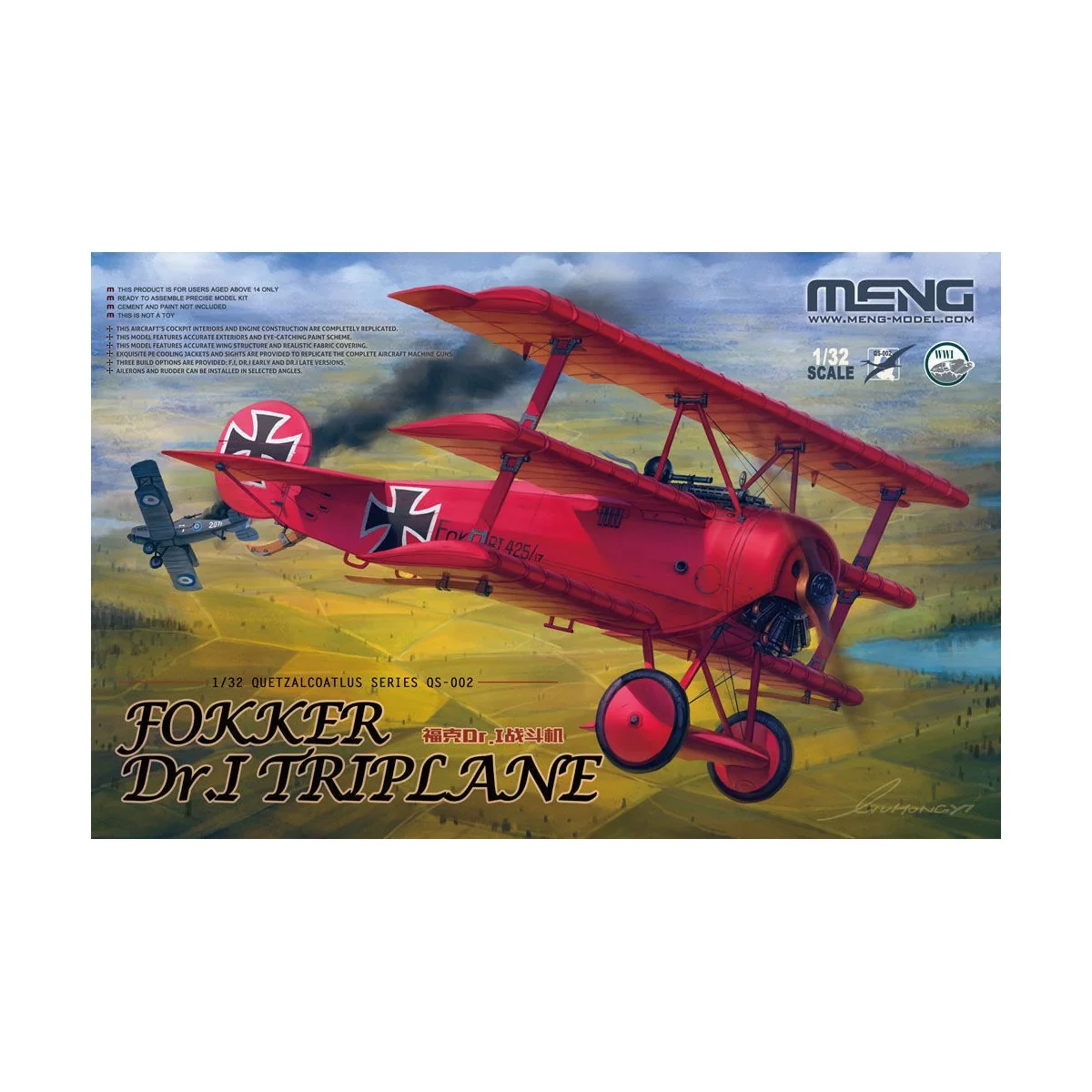 Fokker Dr.I Triplane, 1/32 - MENG-Model QS-002