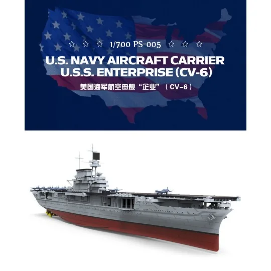 U.S. Navy Aircraft Carrier U.S.S. Enterprise (CV-6), 1/700 - MENG-M...