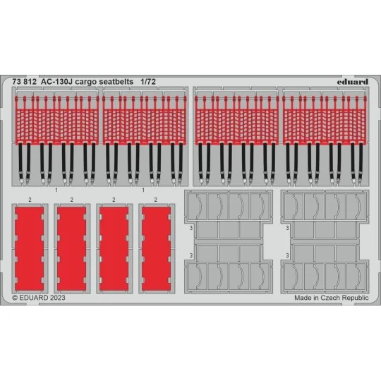AC-130J cargo seatbelts 1/72 ZVEZDA, 1/72 - Eduard Accessories 73812